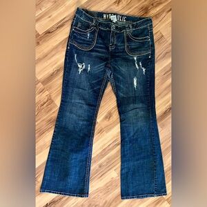 COPY - Hydraulic jeans, 16W, comfy! Gently used! Distressed details/back flap p…